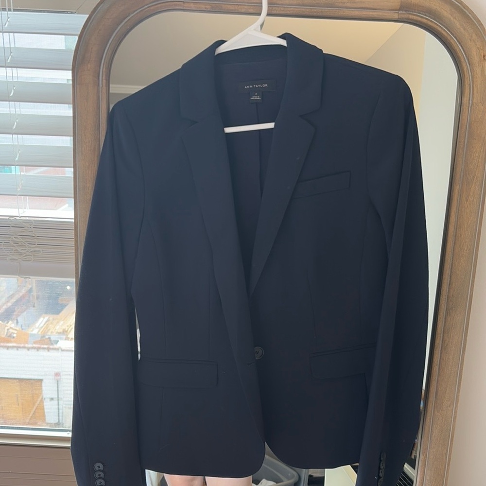 Ann Taylor Women’s Navy Blazer and Devon Pants Suit